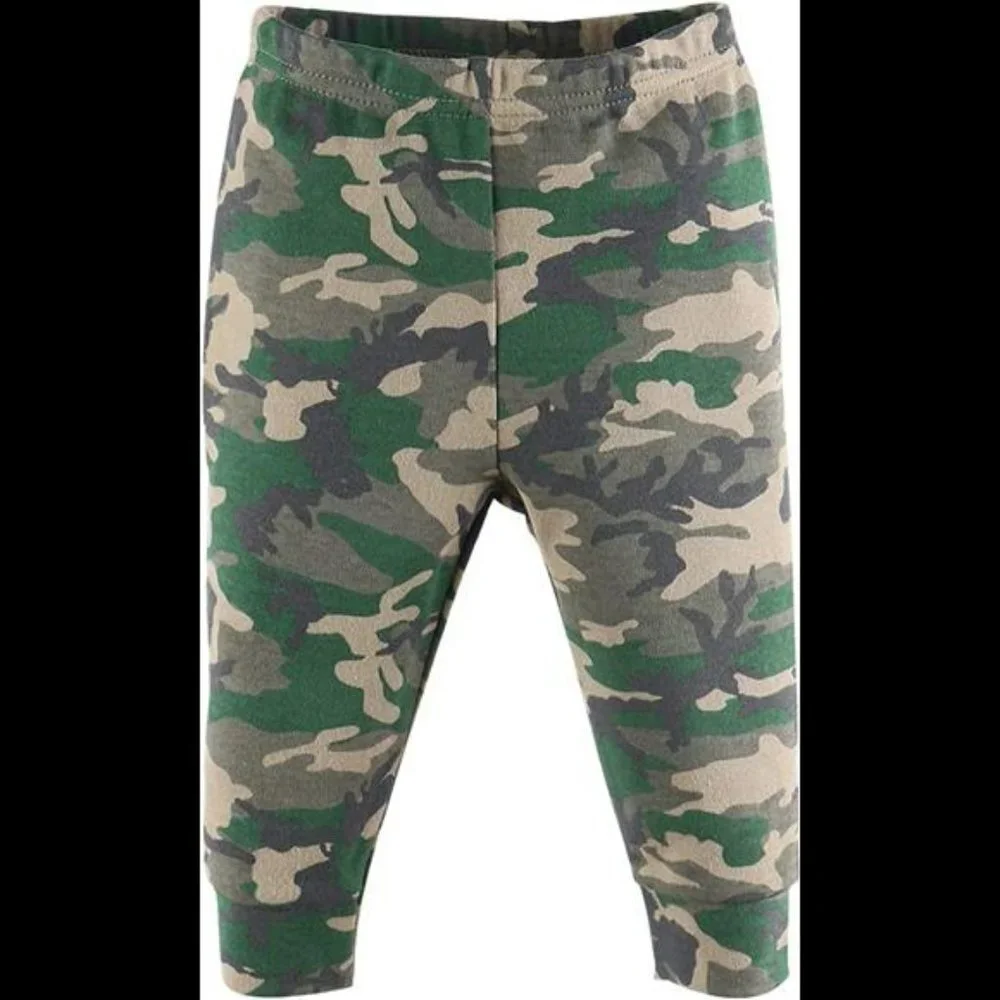Camo and Dinosaur Baby Pants for Boys | 5 Pack Set | Newborn to 24 Month Sizes - Picture 6 of 7